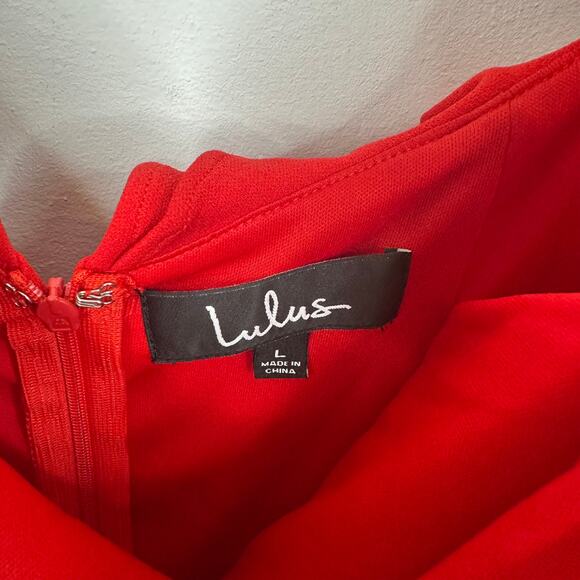 Lulus Dance Floor Diva Red Ruffled Bodycon Dress - Picture 6 of 9